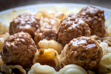 Meatballs with pasta