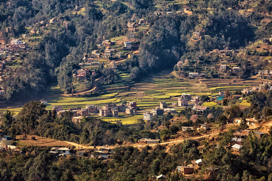 Landscape East of Kathmandu, Nepal