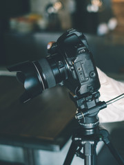 modern video filming equipment. Contemporary devices in creating quality content for vlogs or tv...
