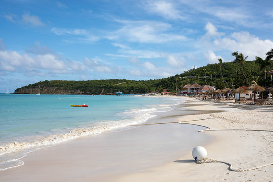 Dickenson Bay And Beach, Antigua & Barbuda In The Caribbean