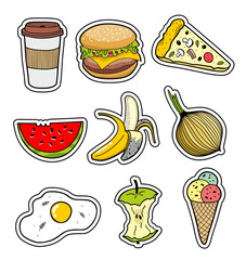 Set of food icons.