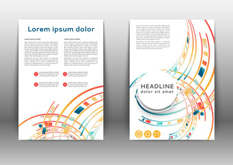 Abstract colored brochure