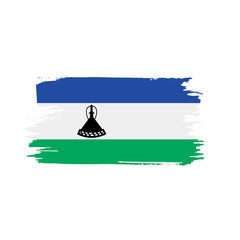 Lesotho flag, vector illustration