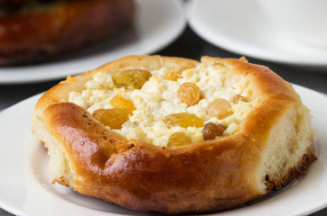 Homemade pies with cottage cheese.