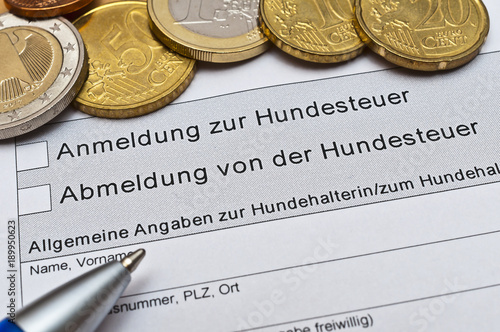 "Anmeldung Hundesteuer" Stockfotos und lizenzfreie Bilder auf Fotolia