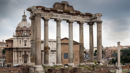 Fototapeta na wymiar Vista de la antigua Roma