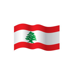 Lebanese flag, vector illustration