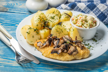 Fried chicken breast.
