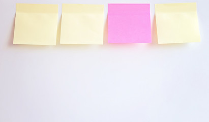 Sticky notes, post stickers with shadows.