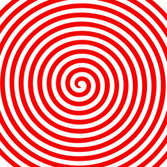 Red white round abstract vortex hypnotic spiral wallpaper.