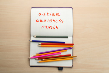 Notebook with phrase 