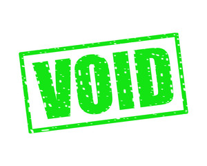 VOID GREEN Stamp Text on white backgroud