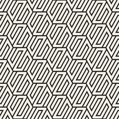 Vector seamless abstract shapes pattern. Modern stylish stripes texture. Repeating geometric tiles