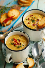 spiced red lentil and root vegetable soup vegan
