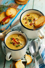 spiced red lentil and root vegetable soup vegan