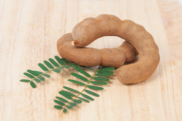 tamarind - Sweet ripe tamarind with isolated on a white background. soft focus