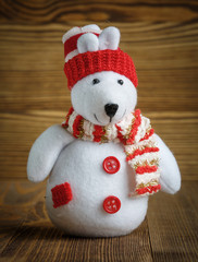 Cute colorful little polar bear decoration