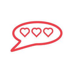 Valentine's day. Icon. Communication by messengers of love.