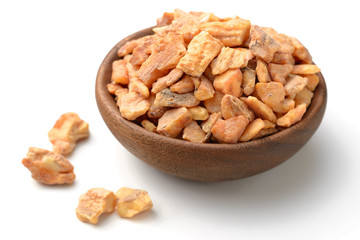 close up of benzoin resin isolated on white