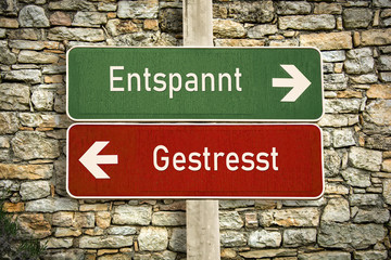 Obraz premium Schild 316 - Entspannt