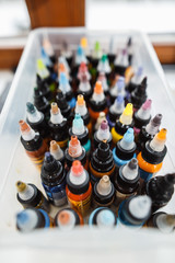 a lot of ink for tattoo.