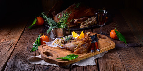 fried crisply roasted duck legs