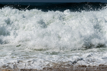 Atlantic ocean wave at Portugal coast.