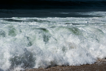Atlantic ocean wave at Portugal coast.