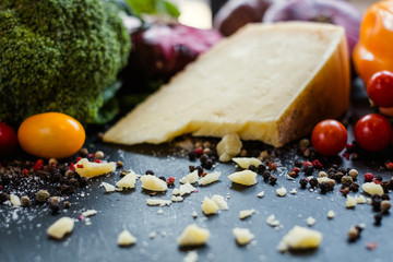Cheese organic food. Cooking italian cuisine meals. Quality dairy products