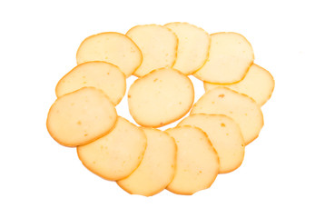 cheese sliced isolated