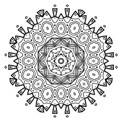 Flower Mandala. Vintage decorative elements.