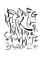 벡터 문자 / 손으로 쓴 글씨체