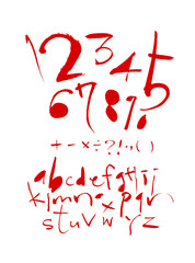 벡터 문자 / 손으로 쓴 글씨체