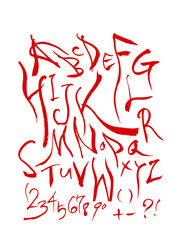 벡터 문자 / 손으로 쓴 글씨체