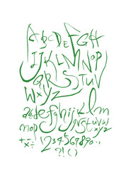 벡터 문자 / 손으로 쓴 글씨체