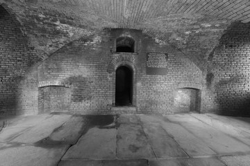 The Powder storage room of an American fortress from the Civil war

