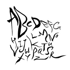 벡터 문자 / 손으로 쓴 글씨체