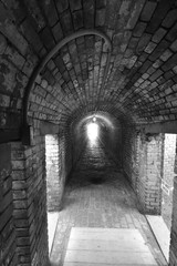 Brick tunnel at a confederate fortress
