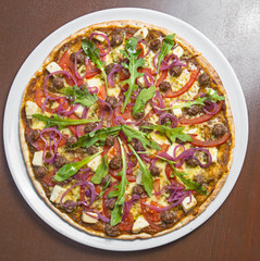 Pizza on the plate