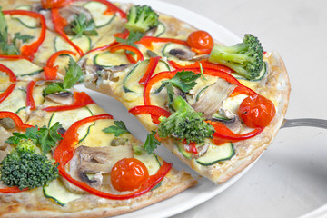 Pizza on the plate