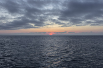 Beautiful sunrise over Lake Michigan