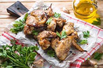 Fried chicken wings.