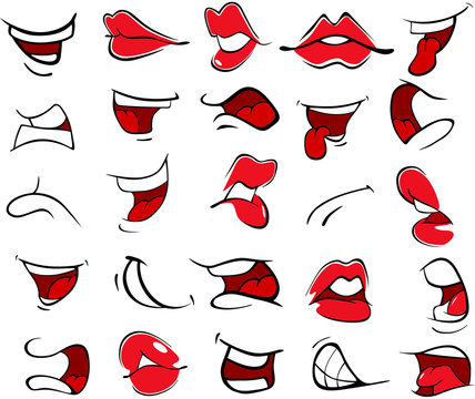  Illustration of a Set of Mouths