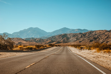 Deserted mountain road