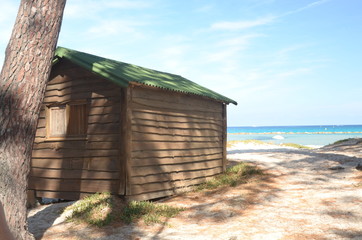 Chalet sur plage