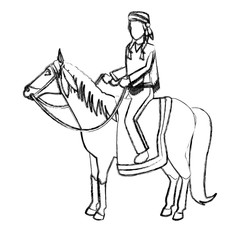 Fototapeta na wymiar American indian on horse icon vector illustration graphic design