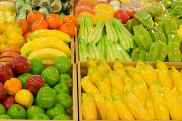 colorful aroma soaps in different fruit designs