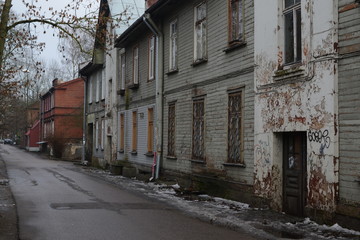 different buildings in Riga area
