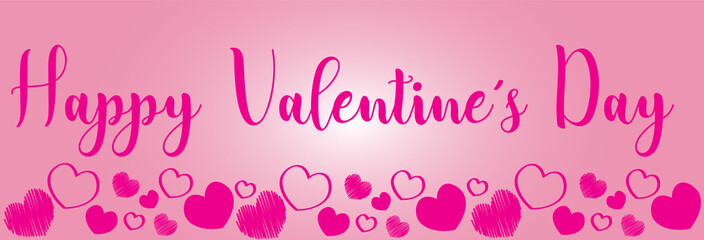 Fototapeta na wymiar Happy valentines day banner