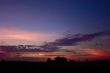 Hermosos colores en el cielo